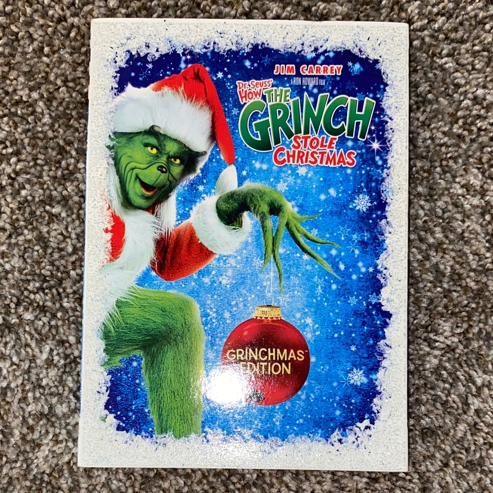 🎄How the Grinch Stole Christmas (DVD) - Green & Red Holiday Cover